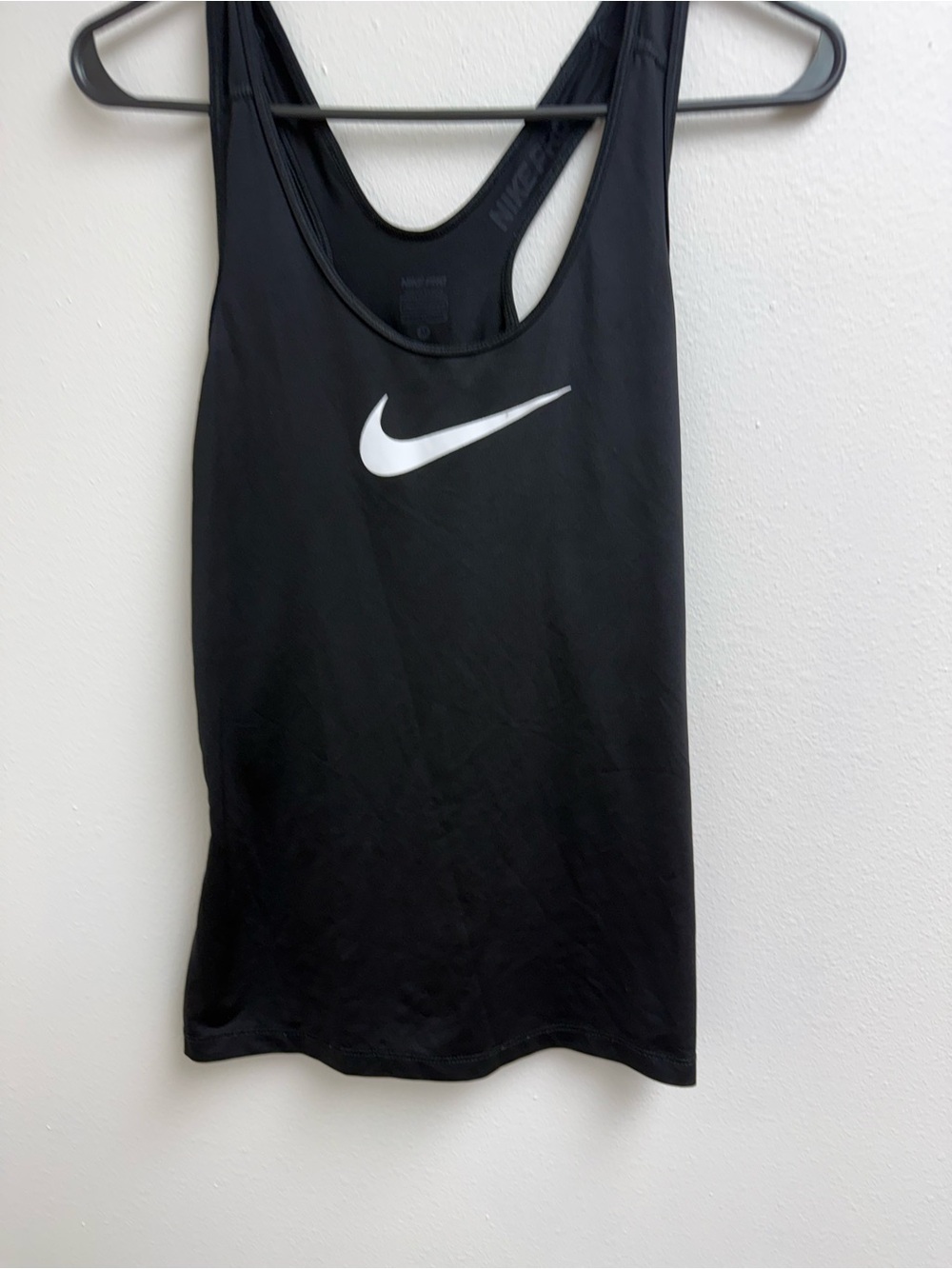 Nike Black Tank Top with White Swoosh